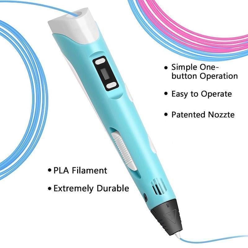3D Printing Pen Lightweight Adjustable Speed Fast Heating with LCD Display