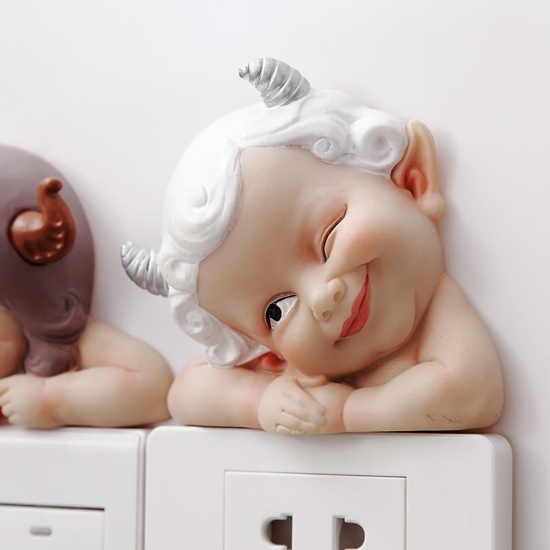 3D Switch Sticker Resin Self-Adhesive Removable with Lifelike Design