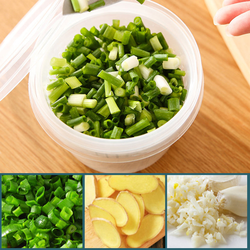 4 in 1 Food Storage Box PP Plastic | 4 Separate Compartments with Filter Layer | Microwave, Dishwasher and Freezer Safe