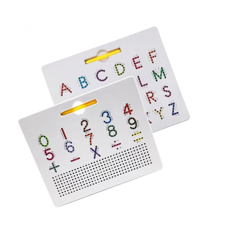 Magnetic Alphabet Tracing Board Double Sided ABS Plastic with Stylus Pen 16