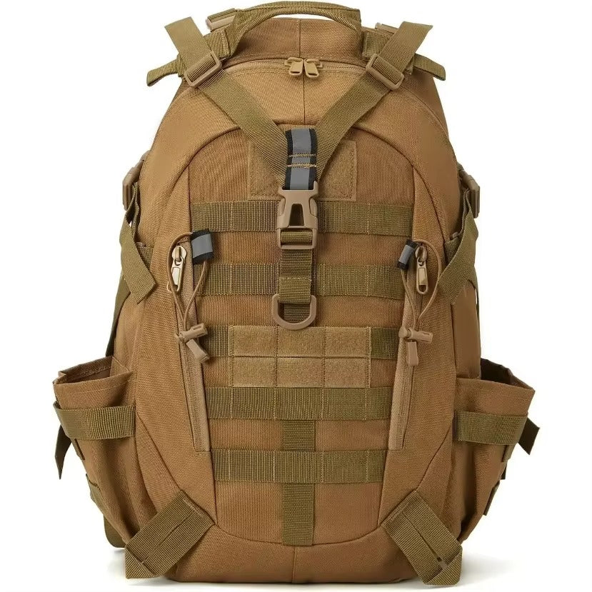 40L Tactical Backpack - Waterproof Nylon Design - Multi-Compartment - Adjustable Straps