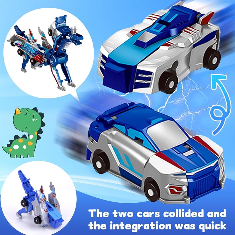 Toy Cars Magnetic 2-in-1 ABS Dragon Unicorn with Impact Transformation 5