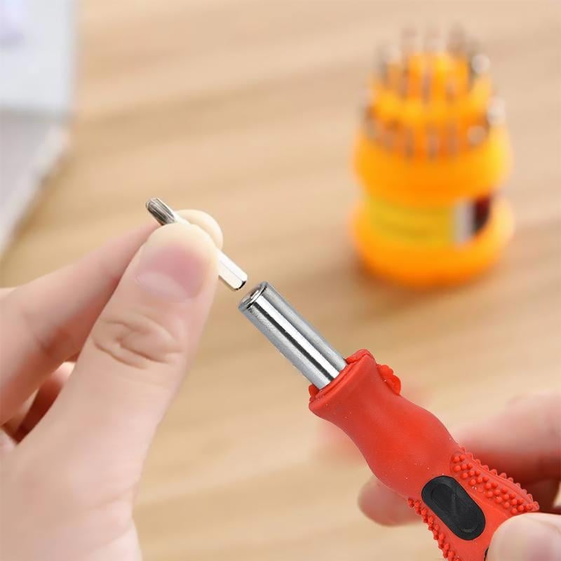 Screwdriver Set Magnetic Carbon Steel Portable with Non-Slip Handle 1