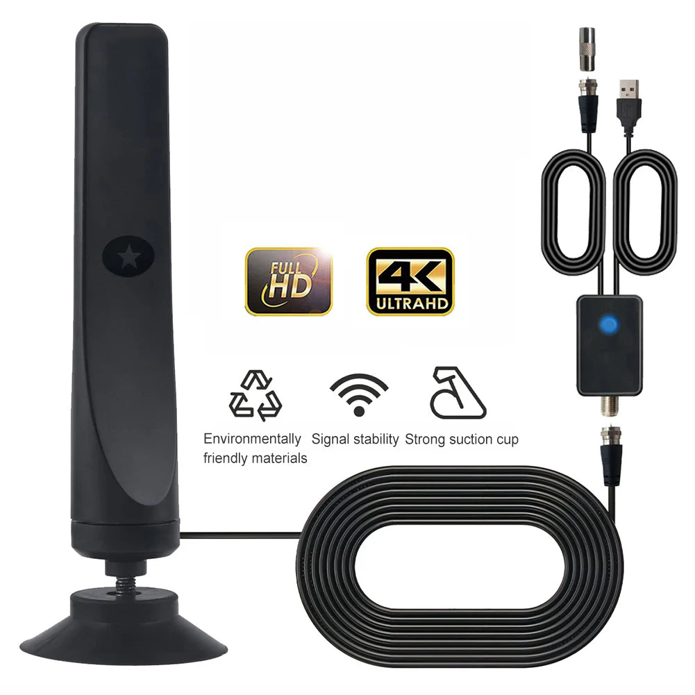 4K Digital TV Antenna with Signal Booster | HD VHF UHF Antenna