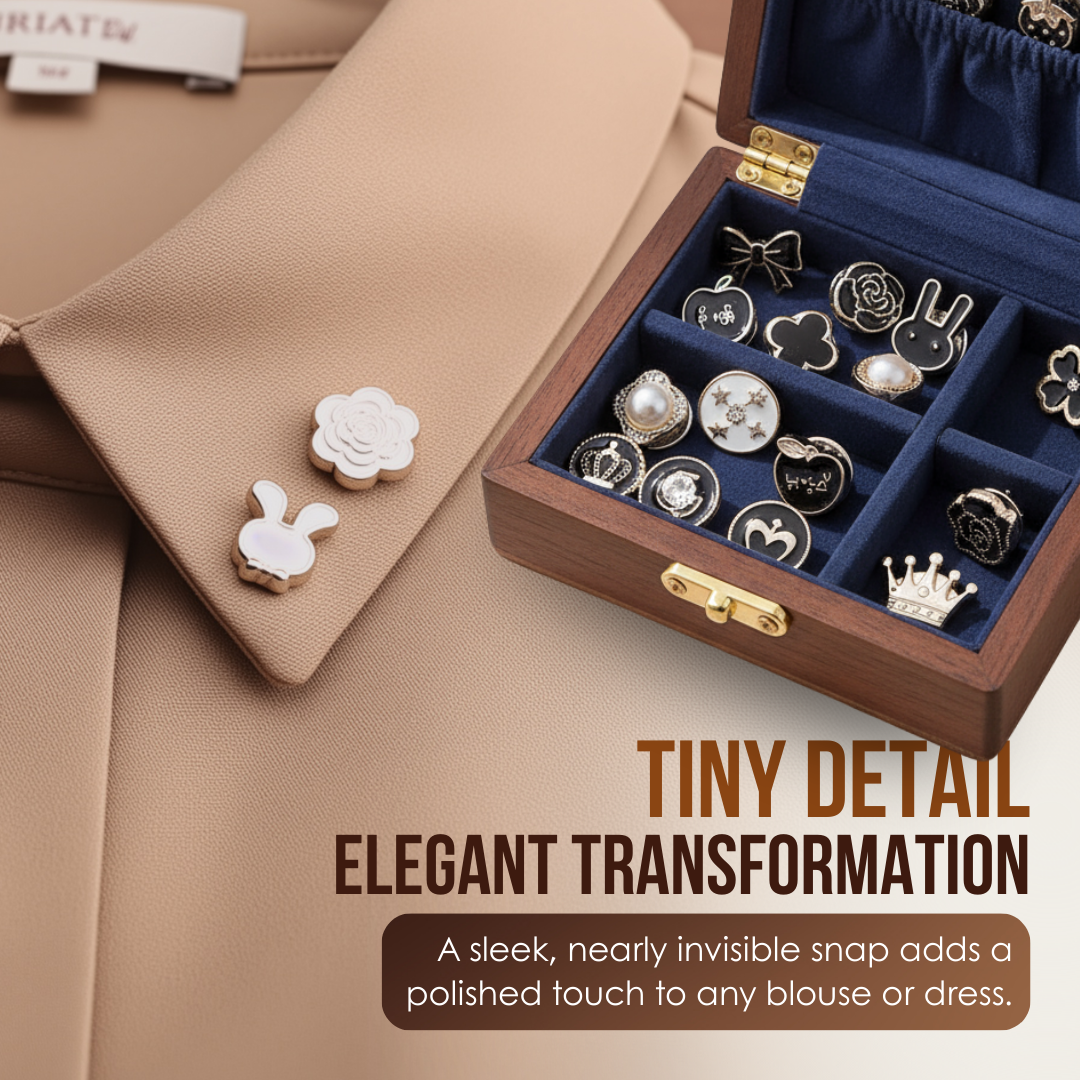 Button Replacement Snap Kit Metal Alloy | No-Sew Instant Fix for Blouse Gaps | Reusable for Over 3 Years, No Sewing Needed 2