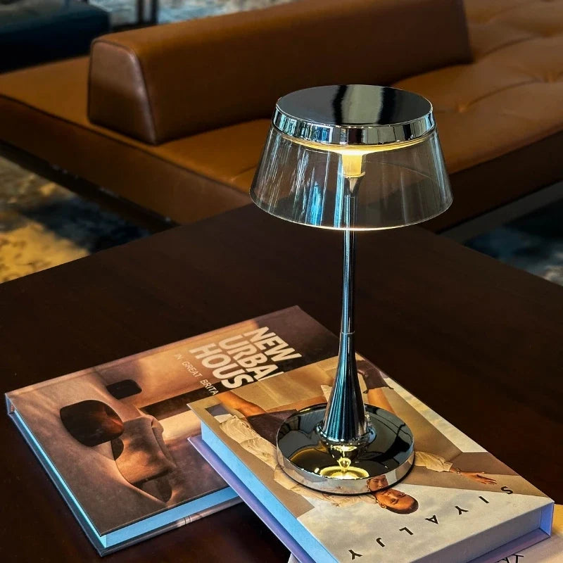 Cordless Table Lamp Rechargeable Acrylic Dimmable with Touch Control 8