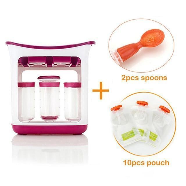 Baby Food Maker Squeeze Station Organic Puree with Reusable Pouches 2
