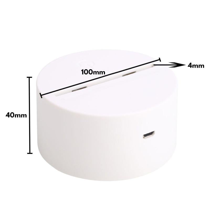 3D Illusion Lamp Acrylic | Touch Button with 3 Colour Modes | USB-Powered Night Light for Bedroom, Office & Desk 3
