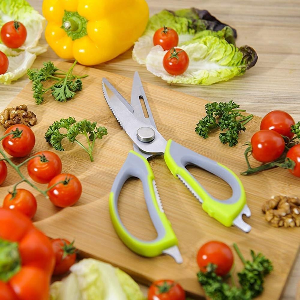8-in-1 Kitchen Scissors Stainless Steel | Detachable Blades, Magnetic Sheath | Cuts, Cracks Nuts, Opens Bottles 7