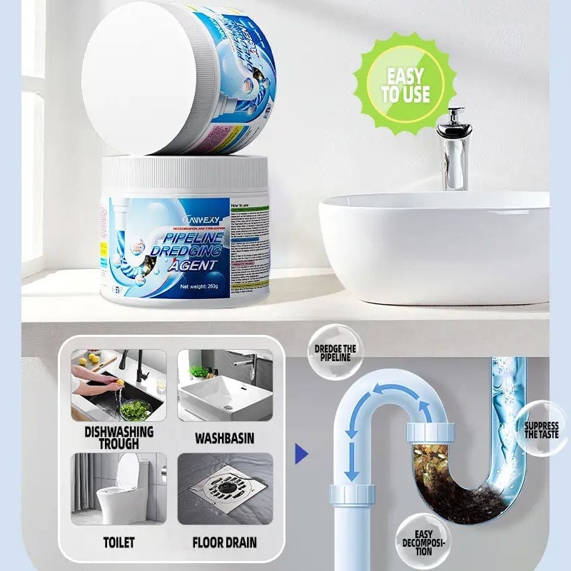 Granular Drain Cleaner Fast-Acting Non-Corrosive with Protective Coating 7