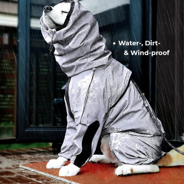 Dog Rain Coat with Legs, Waterproof Polyester | 5 Sizes Pug to Mastiff | Reflective All-Weather Protection & UV Safety 13