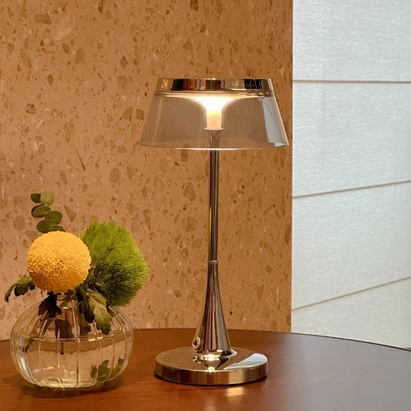 Cordless Table Lamp Rechargeable Acrylic Dimmable with Touch Control 7