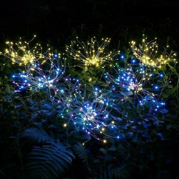 Solar Firework String Lights | 90 LEDs, Dual Lighting Modes | IP65 Weatherproof, Solar-Powered Garden Lighting 4