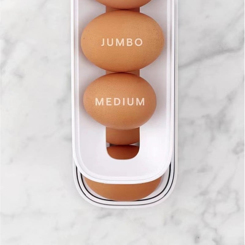 Rolling Egg Dispenser Double-Layer Gravity-Fed with Anti-Slip Base 9