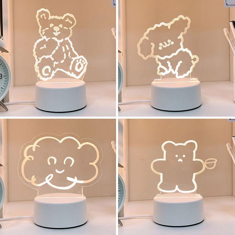 3D Illusion Lamp Acrylic | Touch Button with 3 Colour Modes | USB-Powered Night Light for Bedroom, Office & Desk 6