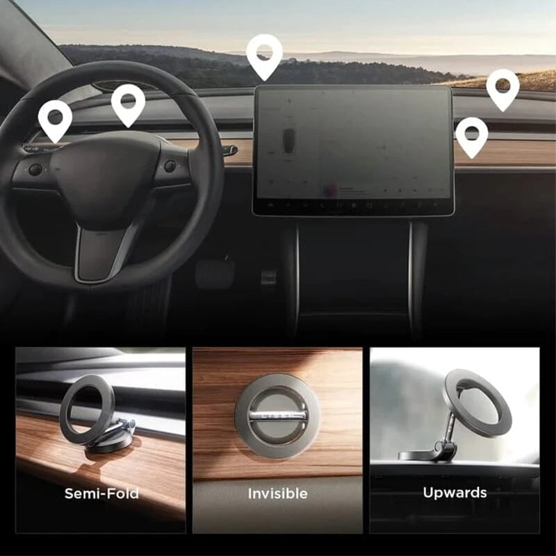 Magnetic Phone Holder 360 Degree Rotation | Dashboard Mount, Strong Grip, Easy Adjust | Universal Fit for All Phone Models 2