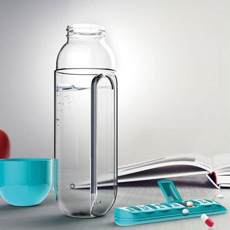 Weekly Pill Organiser Spring-Assisted Removable Day-Marked with Cup Lid 15