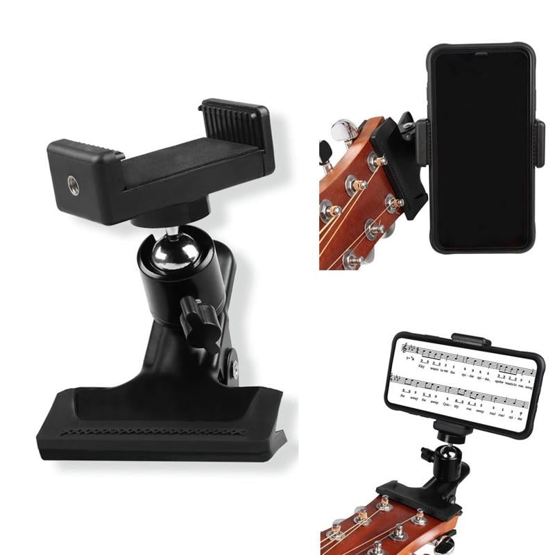 Guitar Camera Mount Clip-On 360-Degree Adjustable with Elephant Skin Grip 8