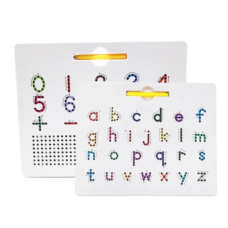 Magnetic Alphabet Tracing Board Double Sided ABS Plastic with Stylus Pen 17
