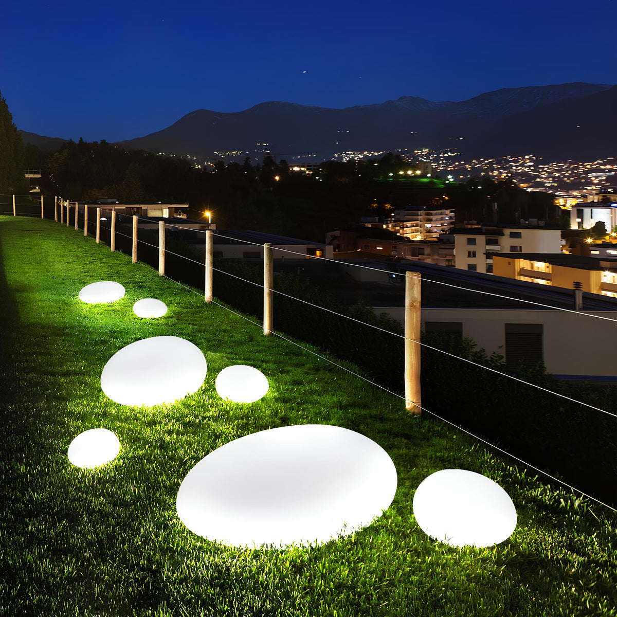 Outdoor House Light Stone Rechargeable LED Weatherproof with 16 Colour Modes 14