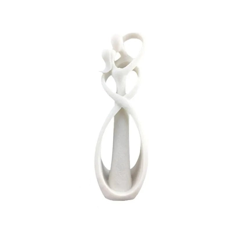 Abstract Figurine | Interlocking Couple, Textured Finish