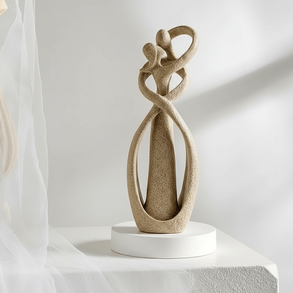 Abstract Sculpture Decorative Modern Statement with Embrace Design