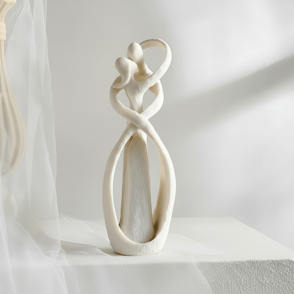 Abstract Sculpture Decorative Modern Statement with Embrace Design