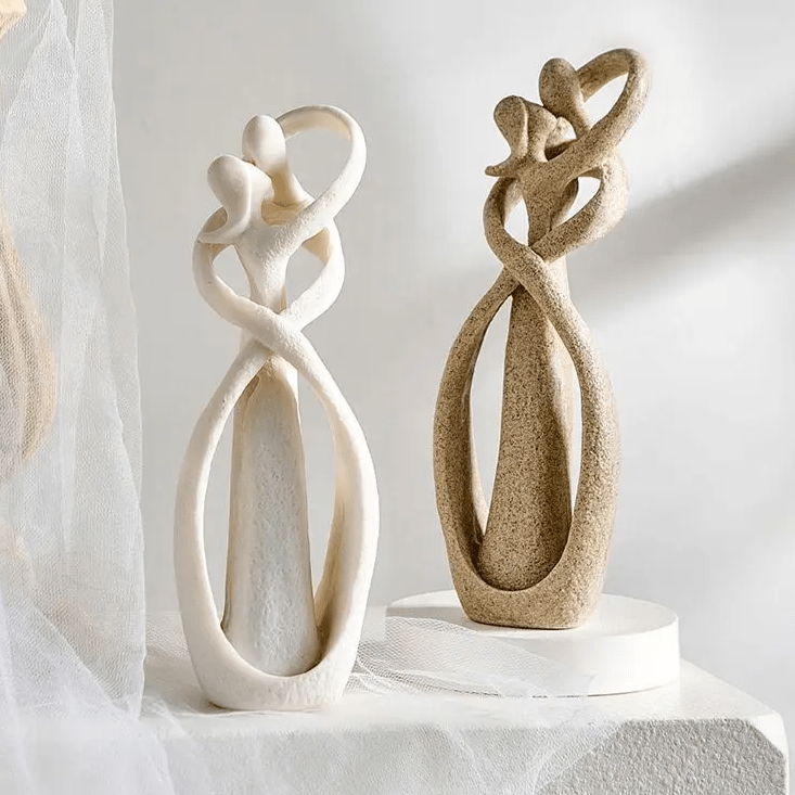 Abstract Sculpture Decorative Modern Statement with Embrace Design