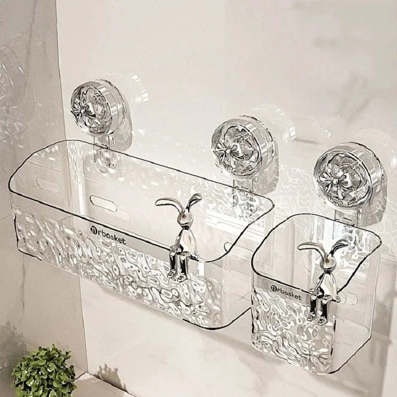 Acrylic Bathroom Shelves | Suction Cup Wall Storage