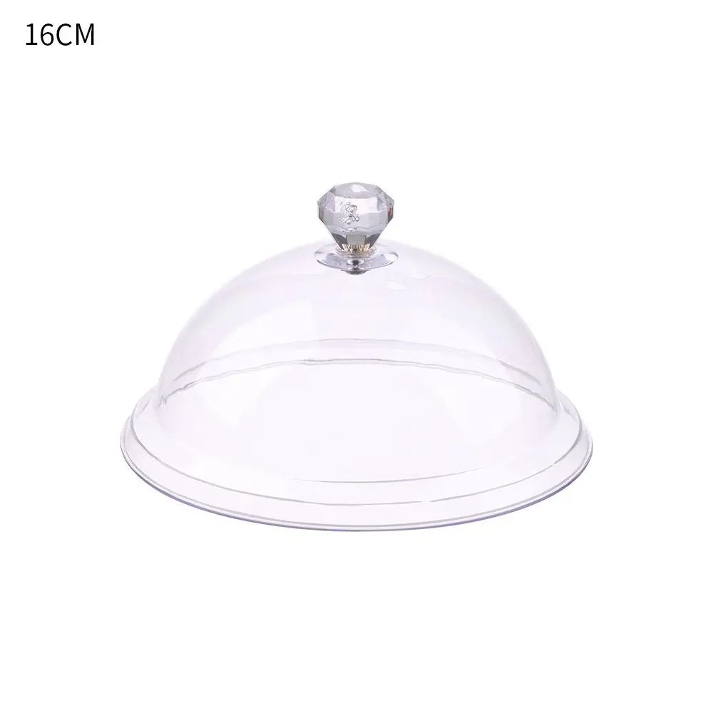 Acrylic Cake Stand with Cover | Tempered Dustproof Dome Lid | Keeps Cakes, Pastries & Fruit Fresh for Table Display