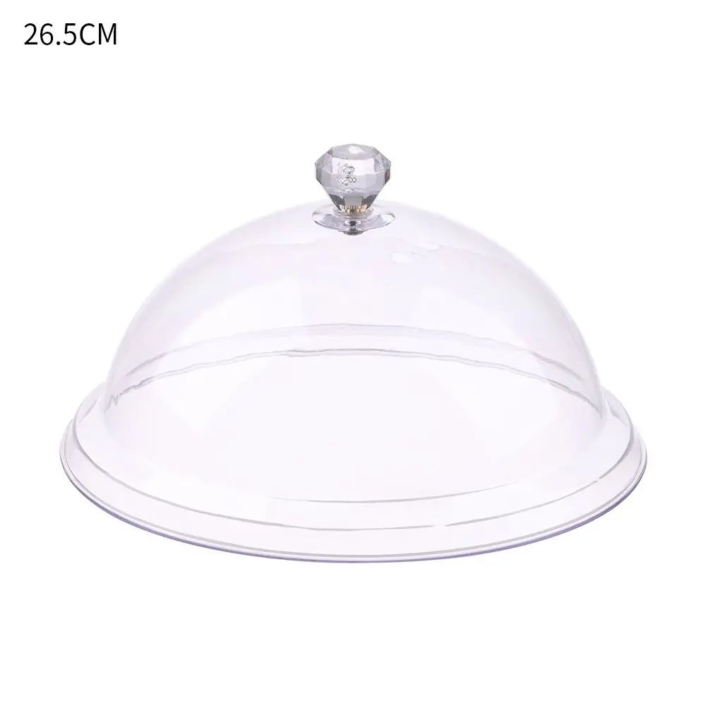Acrylic Cake Stand with Cover | Tempered Dustproof Dome Lid | Keeps Cakes, Pastries & Fruit Fresh for Table Display