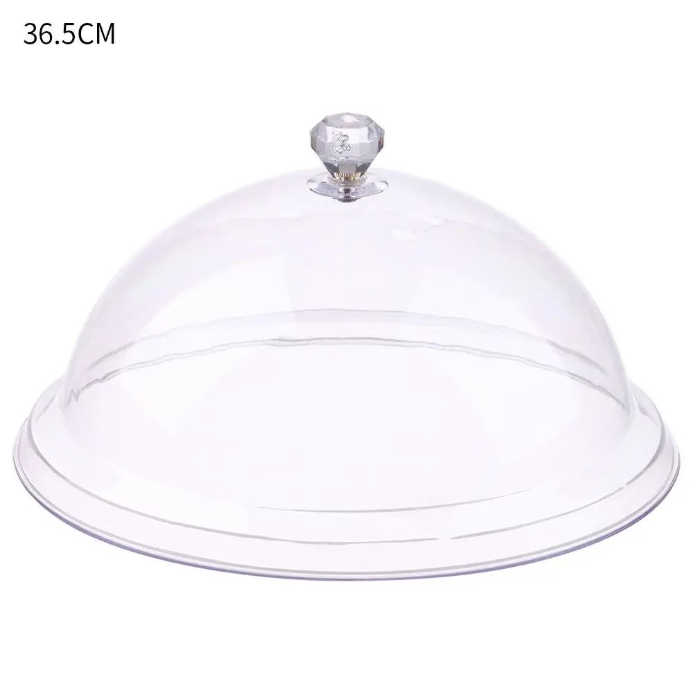 Acrylic Cake Stand with Cover | Tempered Dustproof Dome Lid | Keeps Cakes, Pastries & Fruit Fresh for Table Display