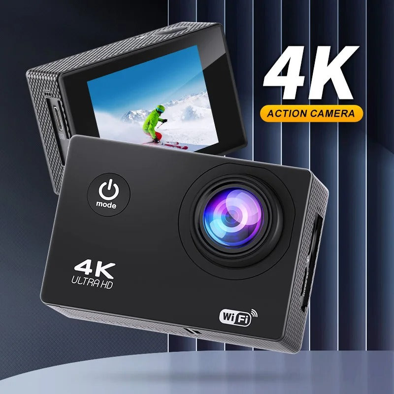 Action Camera Full HD 1080p | Waterproof to 30m with 140° Wide-Angle Lens | Complete Accessory Bundle Included