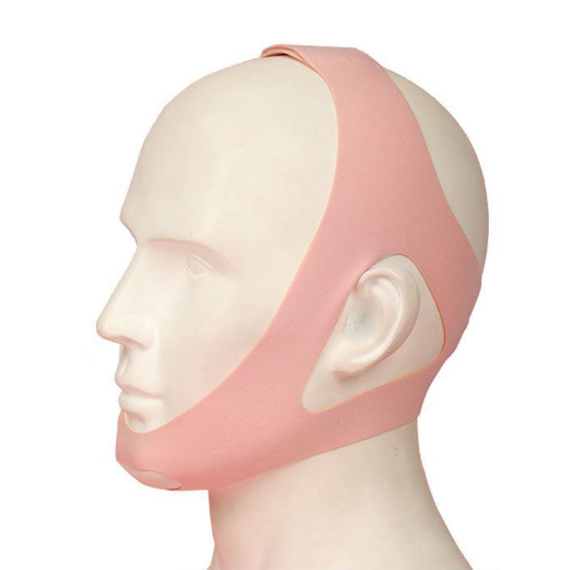 Adjustable Chin Strap Headband, Honeycomb Hexagonal Design, Breathable, Black / Pink