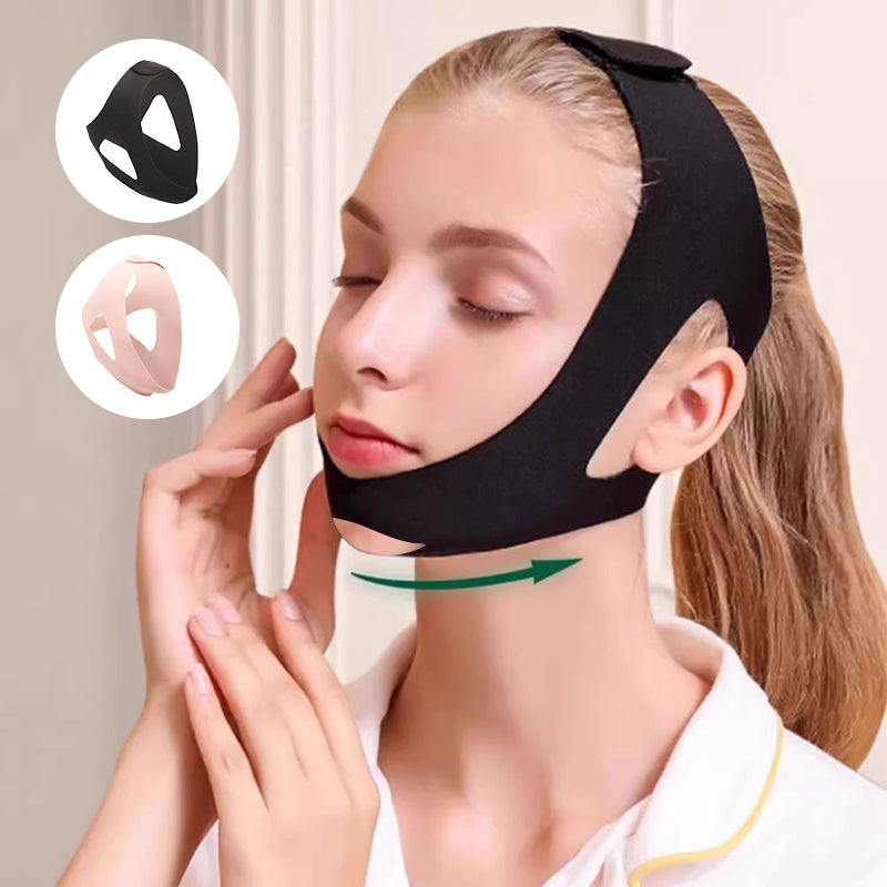 Adjustable Chin Strap Headband, Honeycomb Hexagonal Design, Breathable, Black / Pink