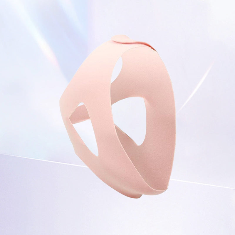 Adjustable Chin Strap Headband, Honeycomb Hexagonal Design, Breathable, Black / Pink