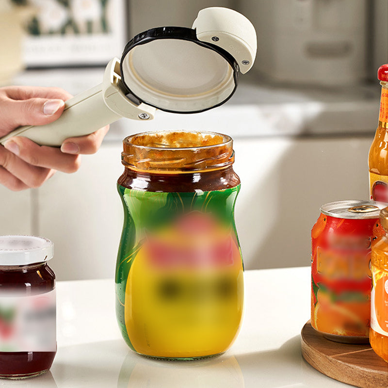 Adjustable Stainless Steel Jar and Bottle Opener | Fits Lids 2.5 to 9.5 cm | Serrated Grip Prevents Hand Strain
