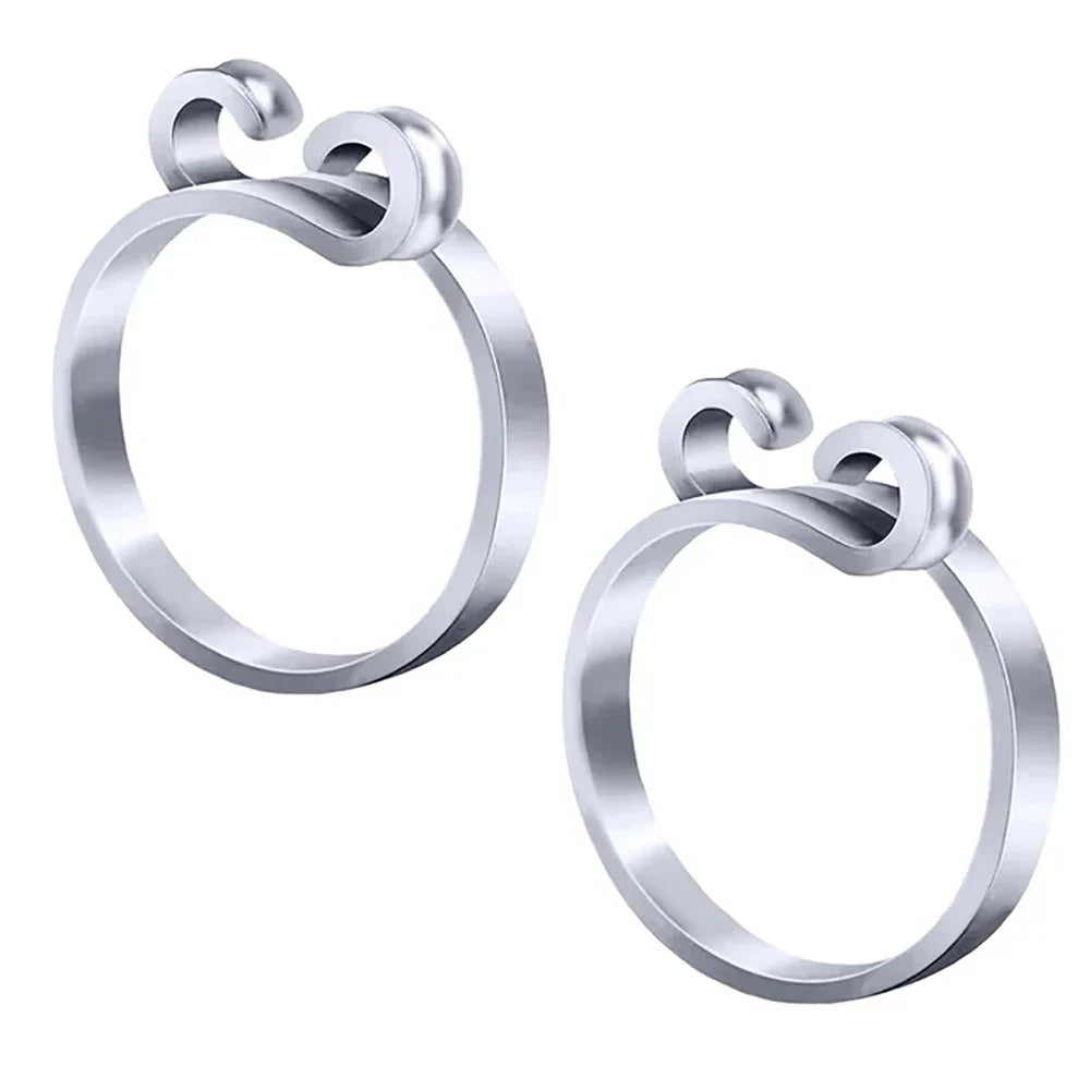 Adjustable Yarn Tension Ring | Ergonomic Thread Guide for Knitting & Crochet | Reduces Hand Fatigue, Set of 2 Rings