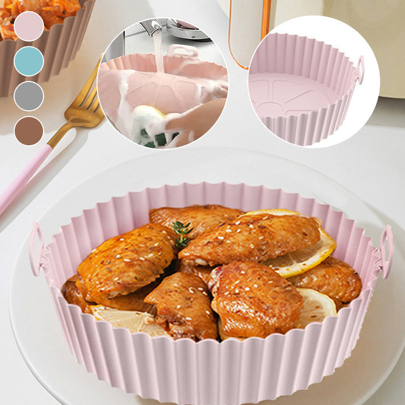 Air Fryer Silicone Baking Tray | Reusable Non-Stick Liner | Dishwasher Safe Oven, Microwave & Instant Pot Accessory