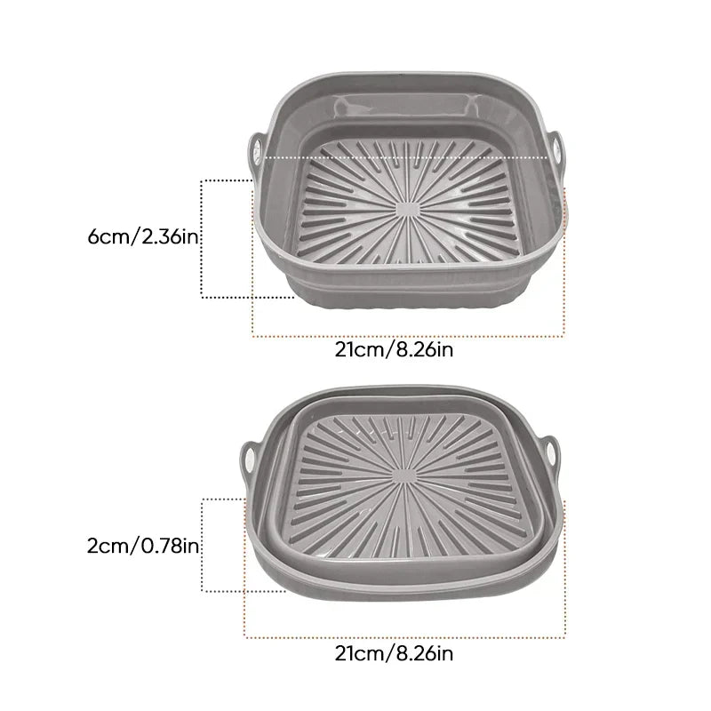 Air Fryer Silicone Grill Pan | Reusable Non-Stick Liner, Dishwasher & Oven Safe | Heat Resistant up to 232°C, BPA Free