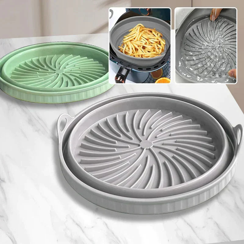 Air Fryer Silicone Grill Pan | Reusable Non-Stick Liner, Dishwasher & Oven Safe | Heat Resistant up to 232°C, BPA Free