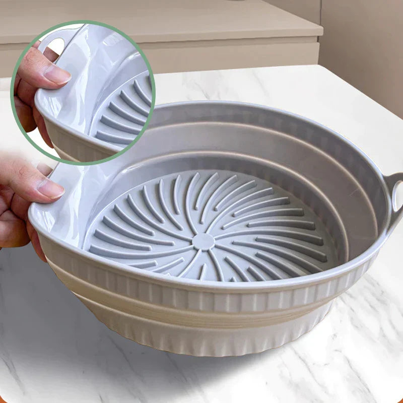 Air Fryer Silicone Grill Pan | Reusable Non-Stick Liner, Dishwasher & Oven Safe | Heat Resistant up to 232°C, BPA Free