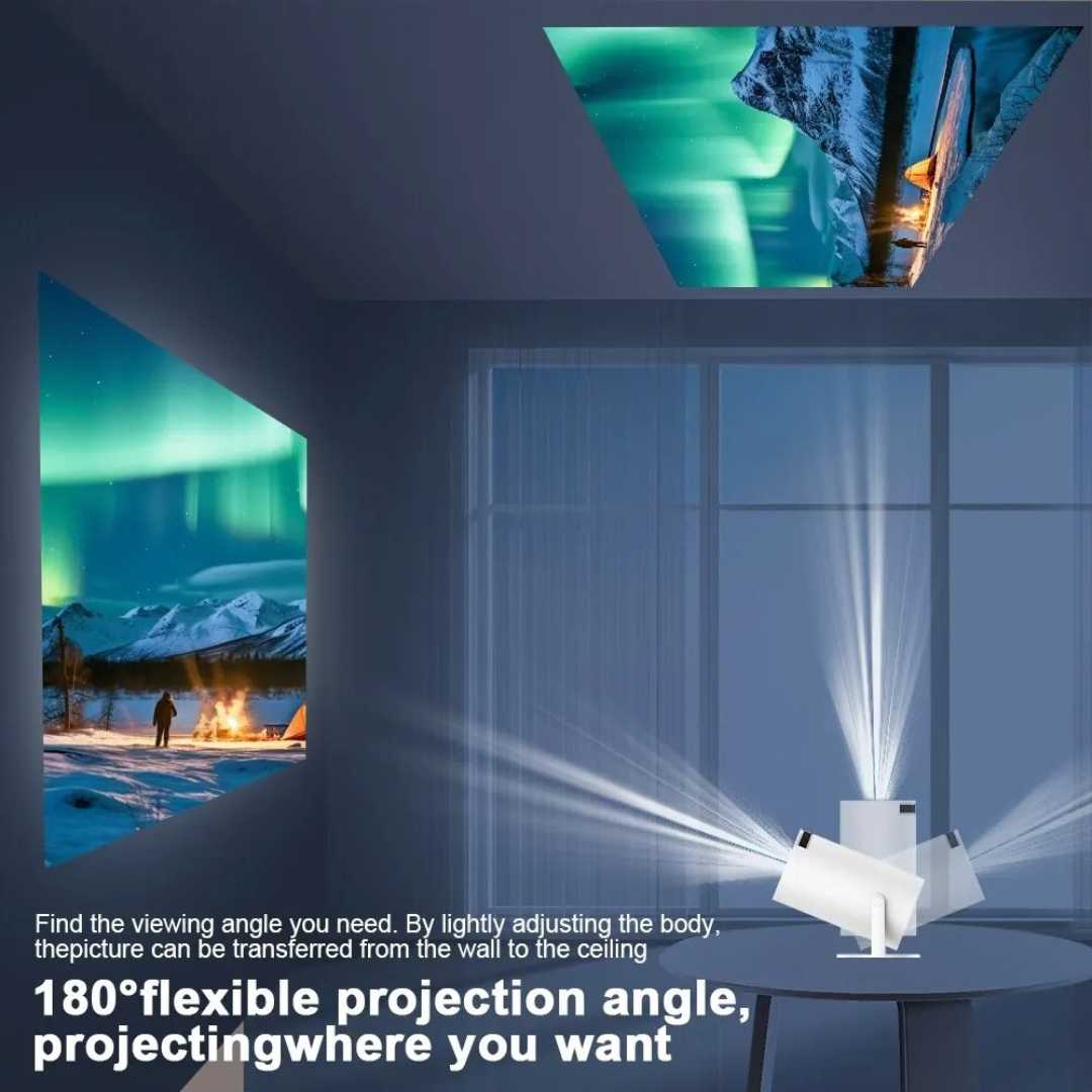 Android 11 Projector with Dual Wifi6 | 8000 Lumens, Auto Keystone Correction | Supports 4K Input, 200-Inch Screen