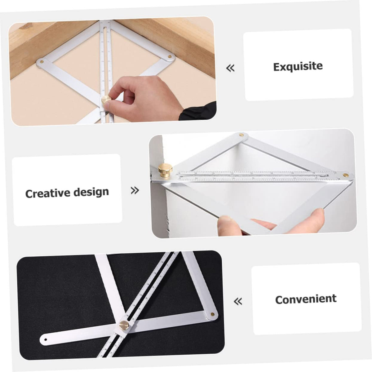 Angle Finder Ruler Aluminium | Measures 10-170 Degrees, Locks Instantly | Accurate Mitre Cuts for Wood, Tile, Stone