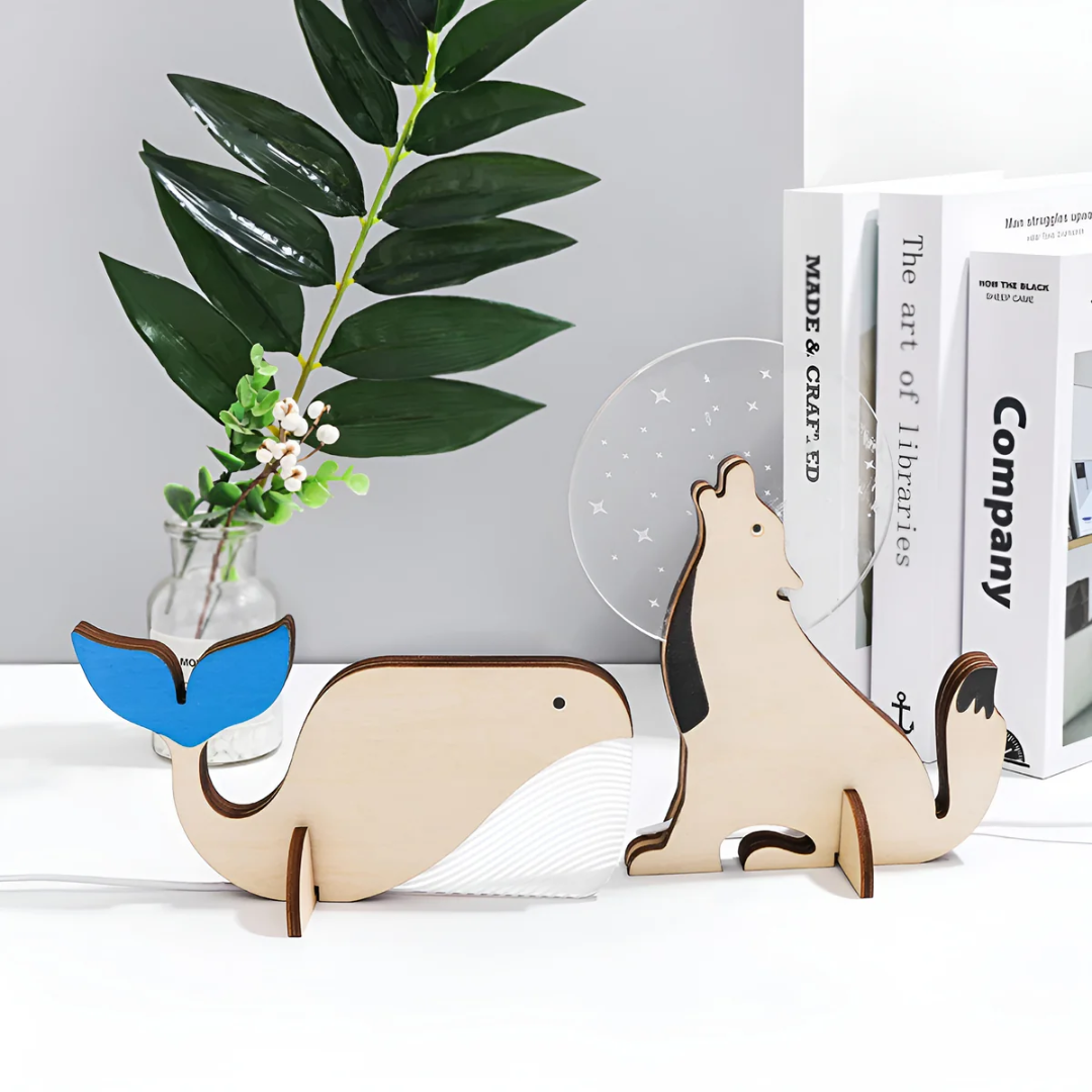 Animal LED Table Lamp | Bird Silhouette With Glowing Beak