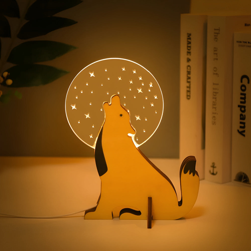 Animal LED Table Lamp | Bird Silhouette With Glowing Beak