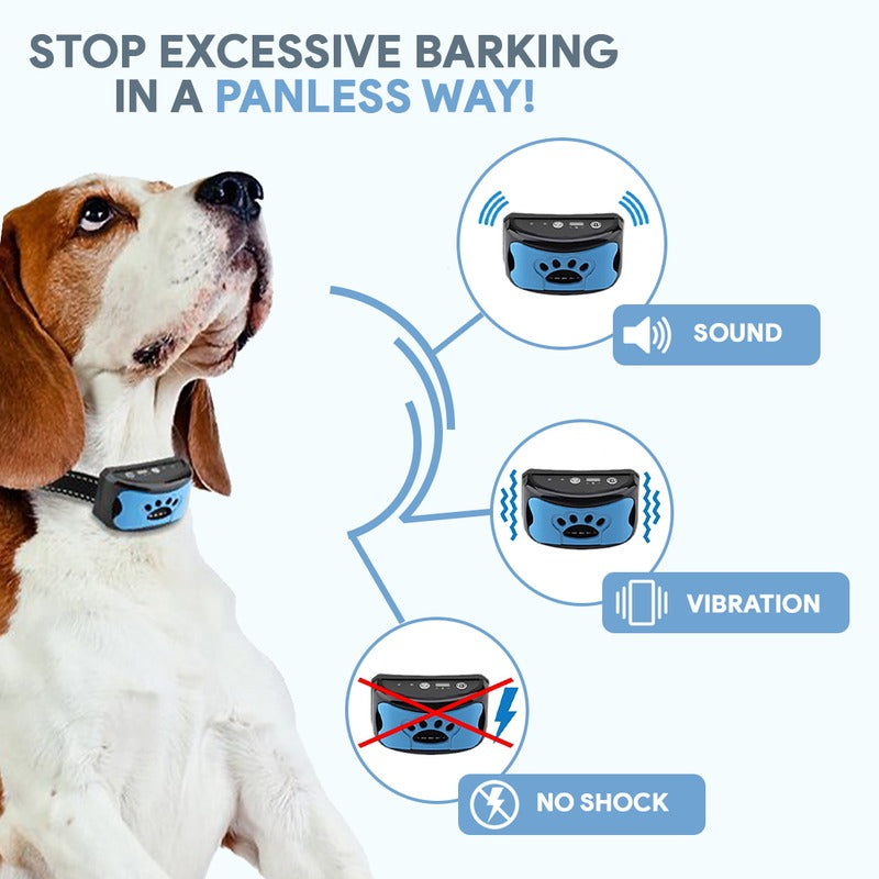 Anti-Bark Dog Collar | Sound Wave Training Technology | Adjustable Fit for Small to Large Dog Breeds, Shock-Free Design