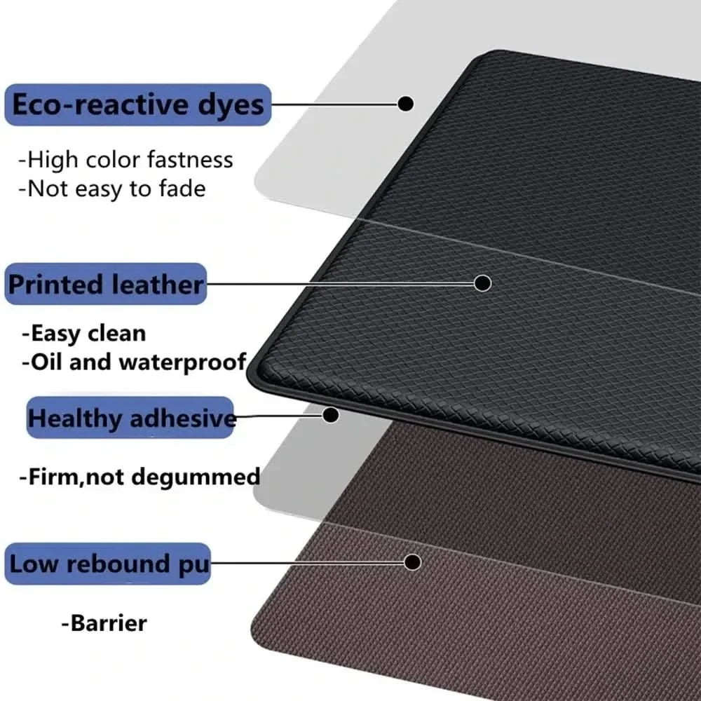 Anti-Fatigue Kitchen Mat, PU | 4 Sizes, 45x75 to 45x180 cm | Non-Slip, Waterproof, Cushioned Support, Machine Washable