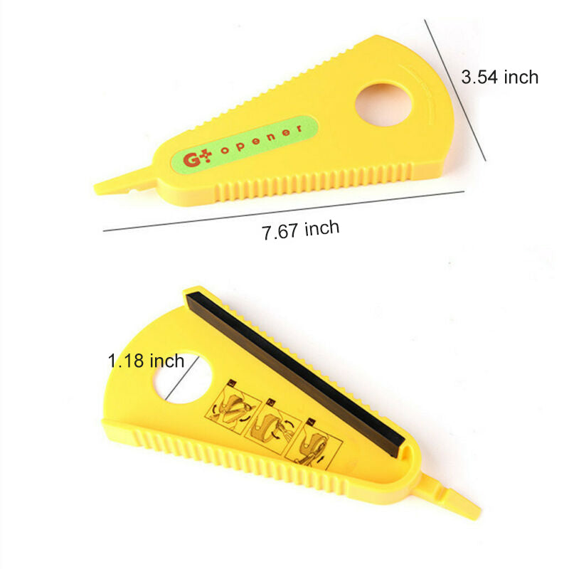 Anti-Slip Jar Opener Plastic | Rubber Teeth Grip Fits 3 Jar Sizes | Easy Opening for Weak Hands, Wet Hands, Seniors & Kids
