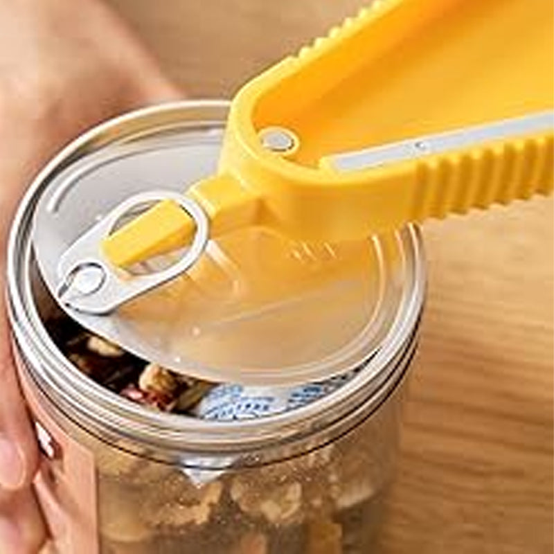 Anti-Slip Jar Opener Plastic | Rubber Teeth Grip Fits 3 Jar Sizes | Easy Opening for Weak Hands, Wet Hands, Seniors & Kids